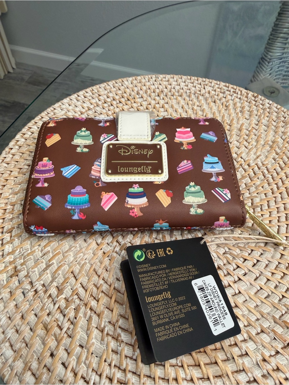 Loungefly Disney Princess Cakes Zip Around Wallet NWT WDWA1948